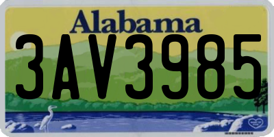 AL license plate 3AV3985