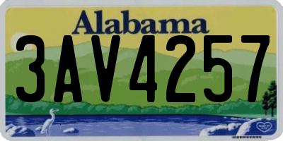 AL license plate 3AV4257
