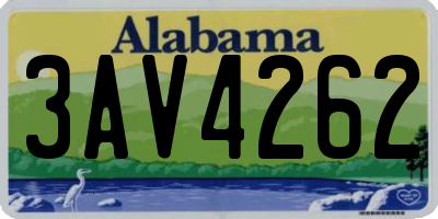 AL license plate 3AV4262