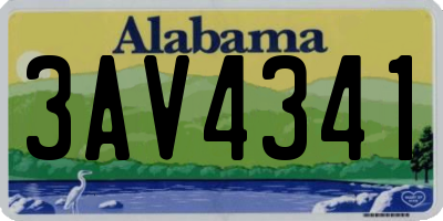 AL license plate 3AV4341