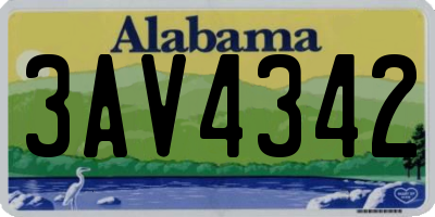 AL license plate 3AV4342