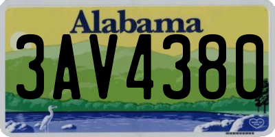 AL license plate 3AV4380