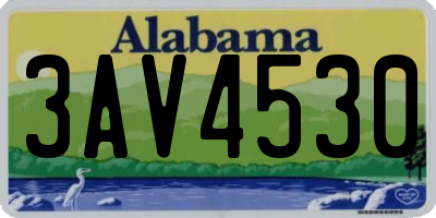 AL license plate 3AV4530
