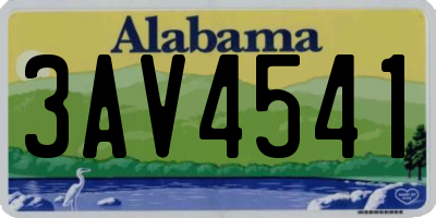 AL license plate 3AV4541