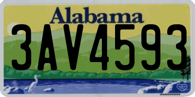 AL license plate 3AV4593