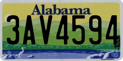 AL license plate 3AV4594