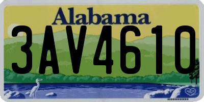 AL license plate 3AV4610