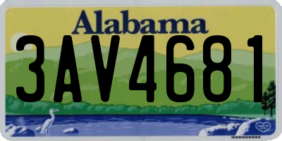 AL license plate 3AV4681