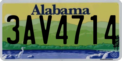 AL license plate 3AV4714