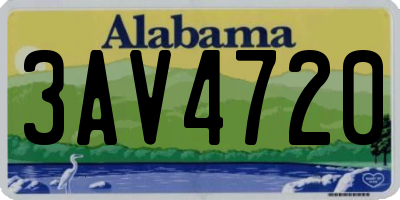 AL license plate 3AV4720
