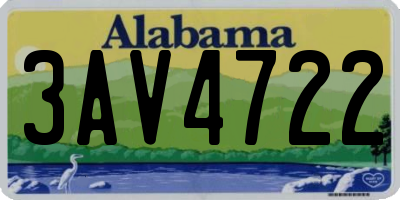 AL license plate 3AV4722