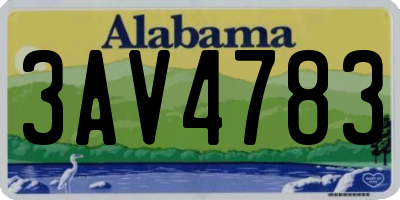 AL license plate 3AV4783