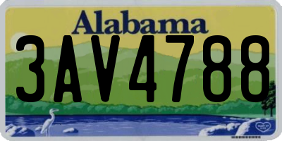 AL license plate 3AV4788