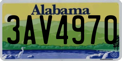 AL license plate 3AV4970
