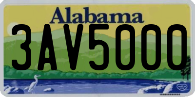 AL license plate 3AV5000