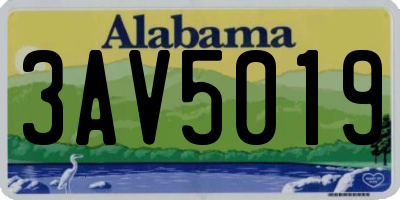 AL license plate 3AV5019