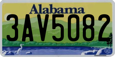 AL license plate 3AV5082