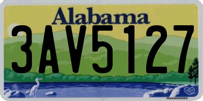 AL license plate 3AV5127
