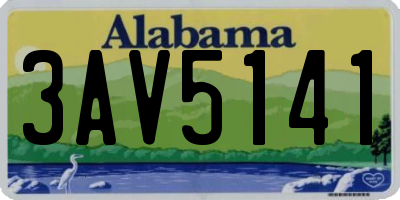 AL license plate 3AV5141