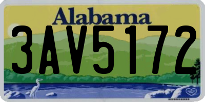 AL license plate 3AV5172