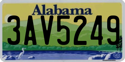 AL license plate 3AV5249