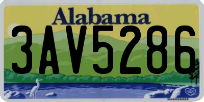 AL license plate 3AV5286