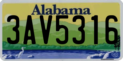 AL license plate 3AV5316