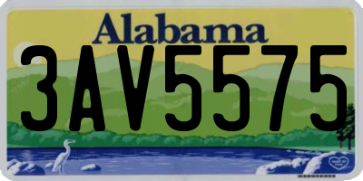 AL license plate 3AV5575