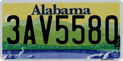 AL license plate 3AV5580