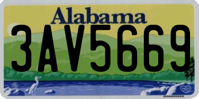 AL license plate 3AV5669