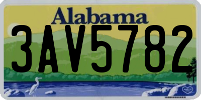 AL license plate 3AV5782