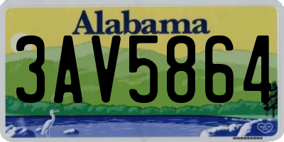 AL license plate 3AV5864