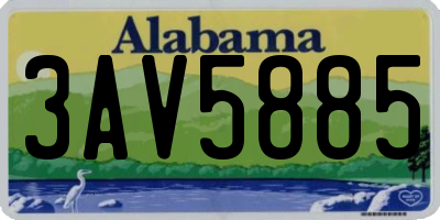 AL license plate 3AV5885
