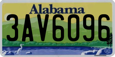 AL license plate 3AV6096