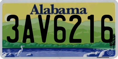 AL license plate 3AV6216
