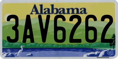 AL license plate 3AV6262
