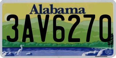 AL license plate 3AV6270