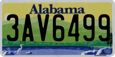 AL license plate 3AV6499
