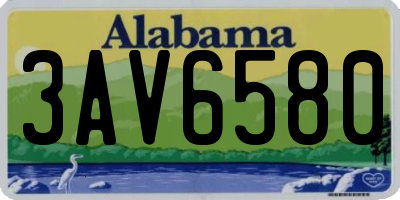 AL license plate 3AV6580