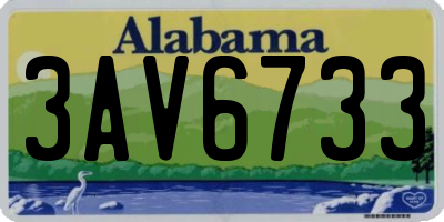 AL license plate 3AV6733