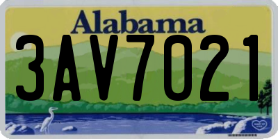 AL license plate 3AV7021