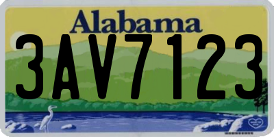 AL license plate 3AV7123