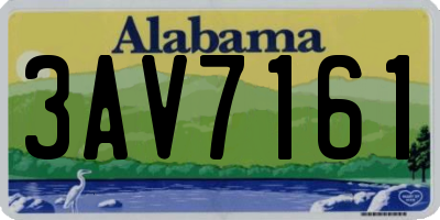 AL license plate 3AV7161