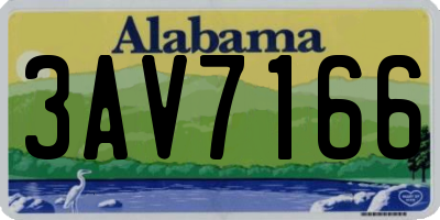 AL license plate 3AV7166