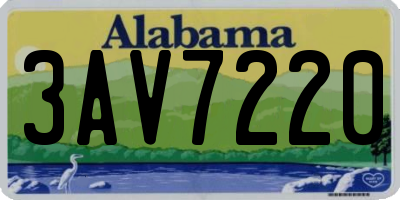 AL license plate 3AV7220