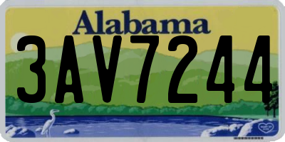 AL license plate 3AV7244