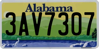 AL license plate 3AV7307