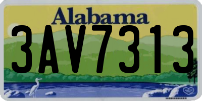 AL license plate 3AV7313