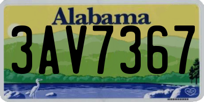 AL license plate 3AV7367