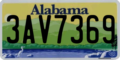 AL license plate 3AV7369
